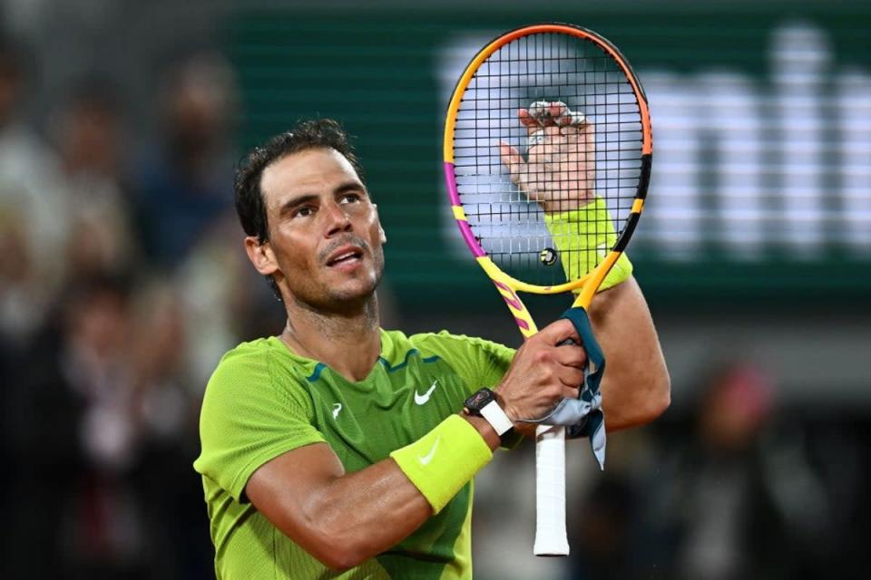 Rafael Nadal finds himself on Court Suzanne-Lenglen on Friday  (AFP via Getty Images)