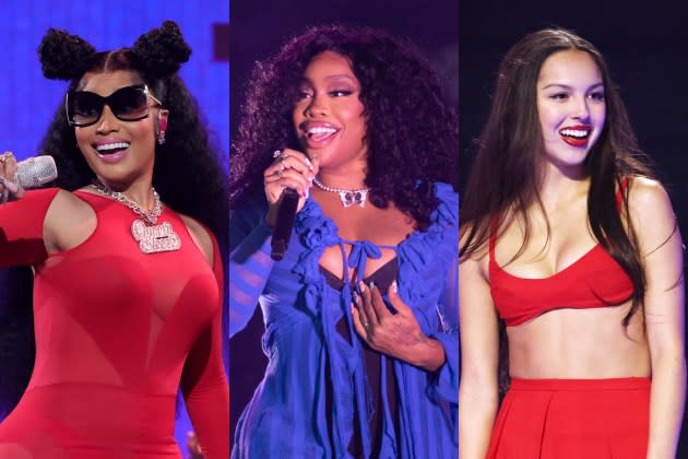 nicki sza olivia nicki sza olivia.jpg - Credit: Kevin Mazur/Getty Images/MTV; Joseph Okpako/WireImage; Mike Coppola/Getty Images/MTV