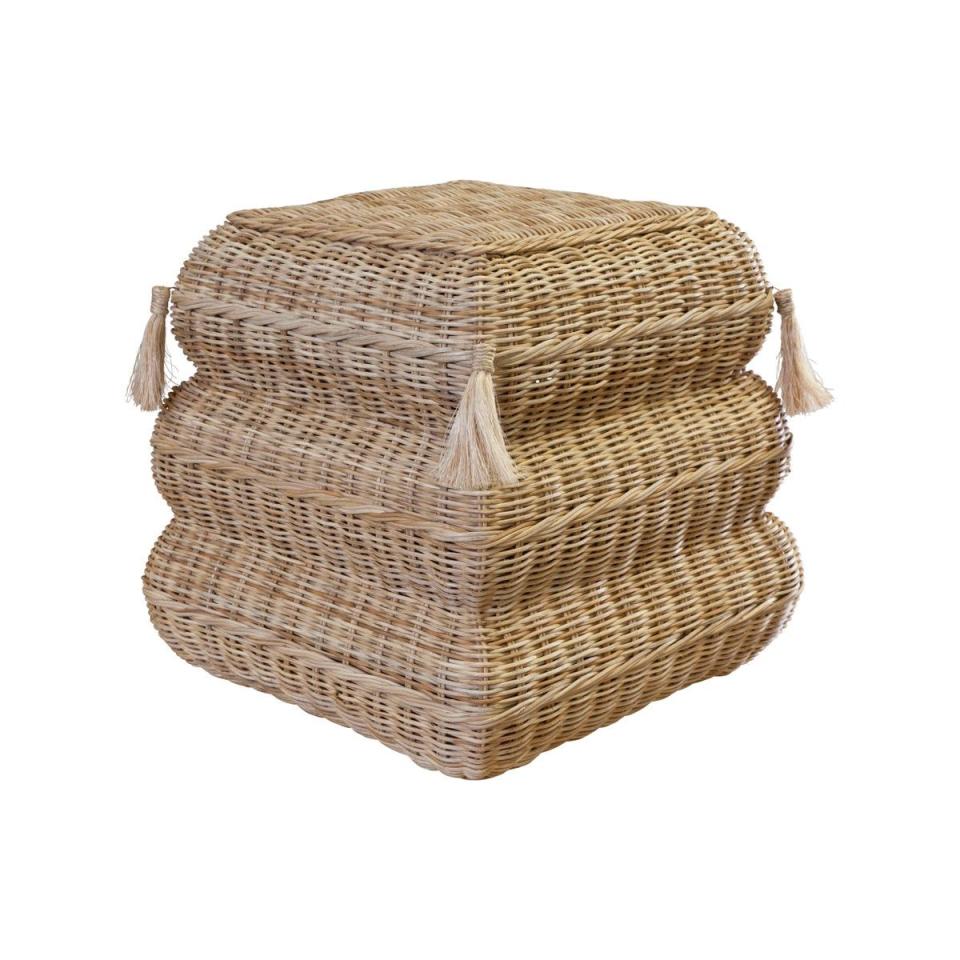 <p><strong>Mainly Baskets</strong></p><p>mainlybaskets.com</p><p><strong>$798.00</strong></p><p><a href="https://mainlybaskets.com/categories/523962/all-seating/products/mb2045/folly-tassled-stool" rel="nofollow noopener" target="_blank" data-ylk="slk:Shop Now;elm:context_link;itc:0;sec:content-canvas" class="link ">Shop Now</a></p><p>An accent stool is great for adding additional seating without taking up too much space.</p>