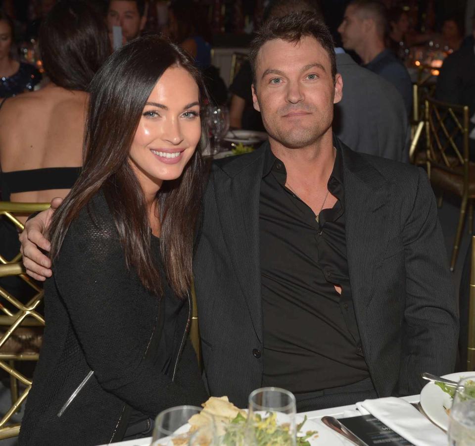 Megan Fox and Brian Austin Green attend the 6th Annual Night of Generosity Gala presented by generosity.org at the Beverly Wilshire Four Seasons Hotel on December 5, 2014 in Beverly Hills, California