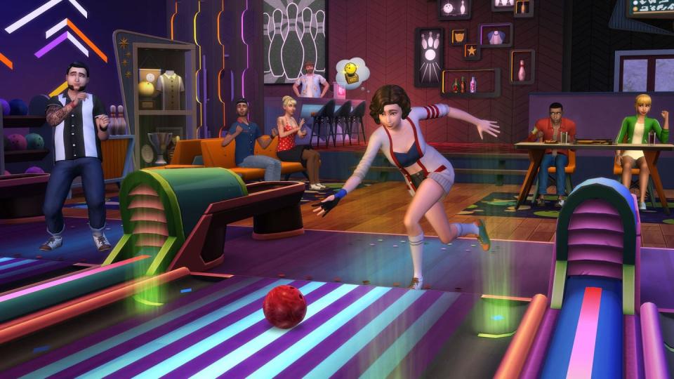 the sims 4 bowling night stuff