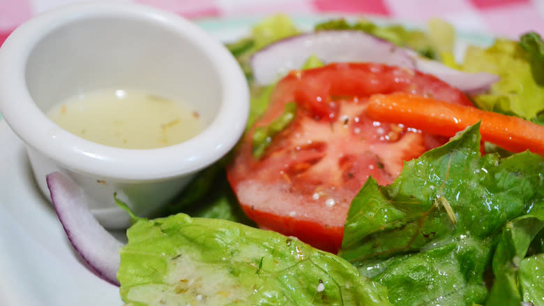 salad on white plate