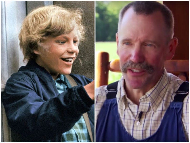 Left: Peter Ostrum  as Charlie Bucket in "Willy Wonka & the Chocolate Factory." Right: Ostrum today as a large animal veterinarian.