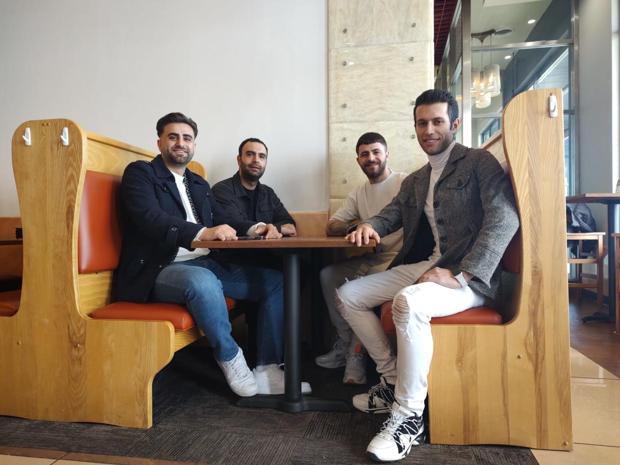 From left to right: Erdi Yildiz, Şahim Morkoc, Uygar Okcu and Fatih Okcu at Istanbul Fish & Seafood Restaurant.