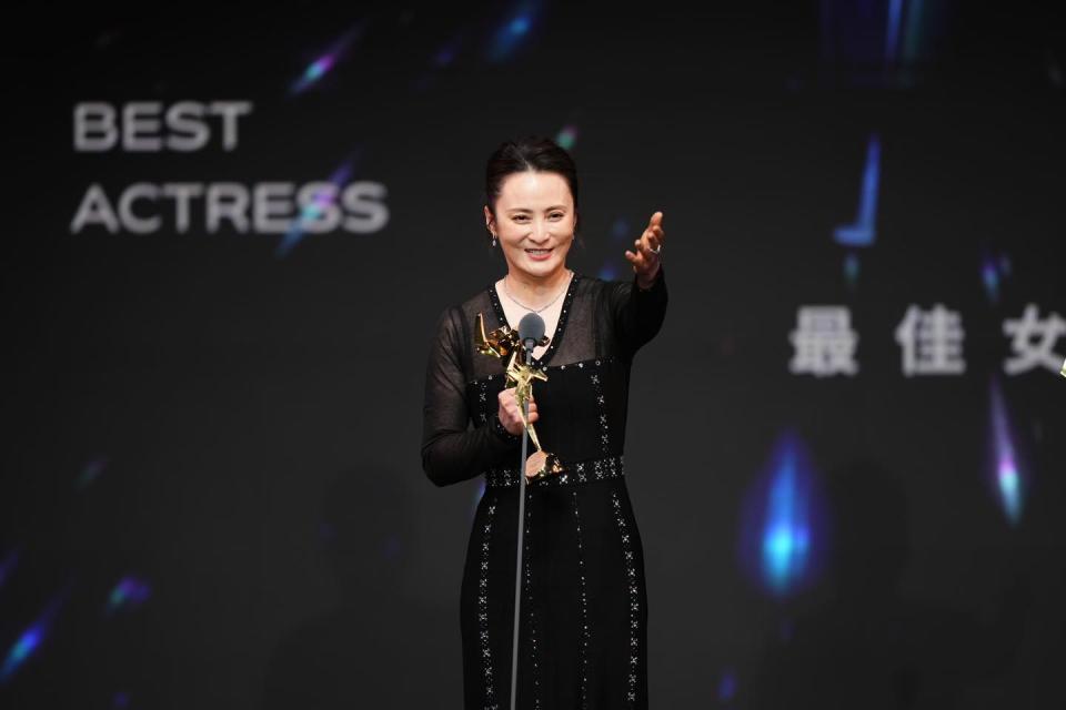 蔣勤勤獲得最佳女主角。（圖／翻攝自Asian Film Awards Academy粉絲專頁）