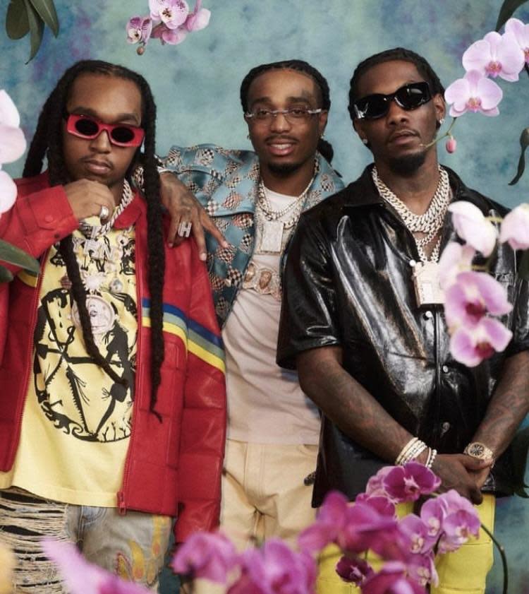 Takeoff（左起）、Quavo、Offset。（圖／翻攝自migos IG）