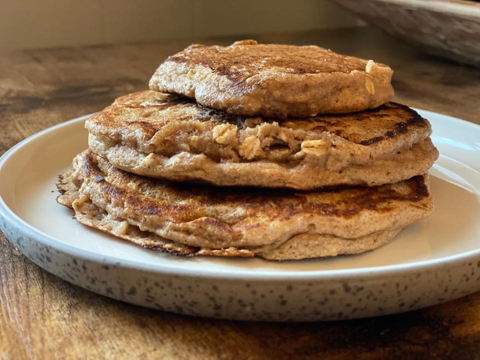a pile of Kodiak pancakes on a plate