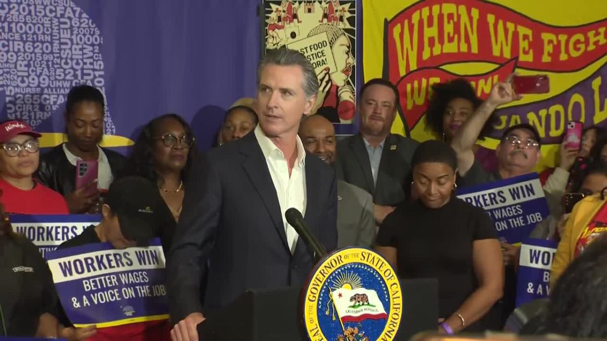 California Gov Gavin Newsom Signs Law To Raise Minimum Wage For Fast Food Workers To 20 Per Hour