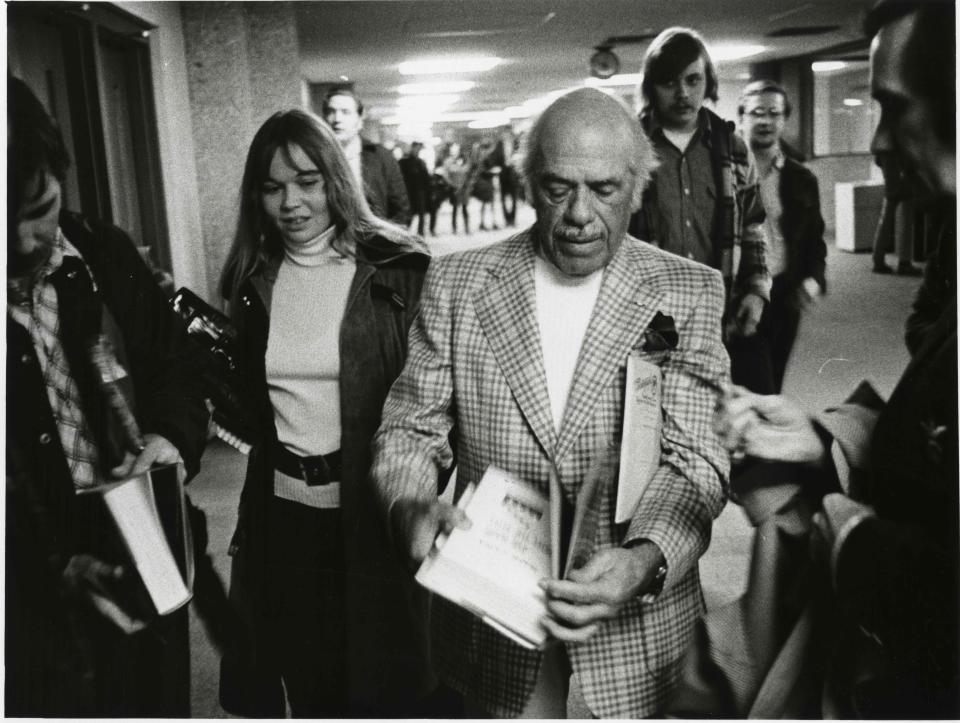Frank Capra on a book tour for his 1971 autobiography