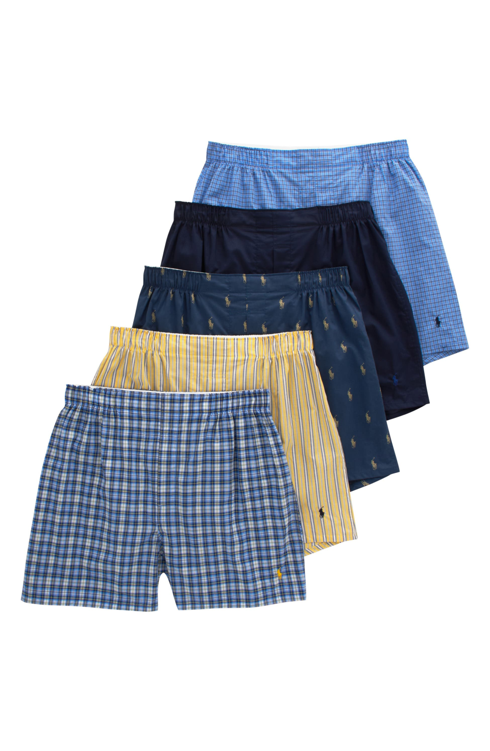 Polo Ralph Lauren Assorted 5-Pack Woven Cotton Boxers