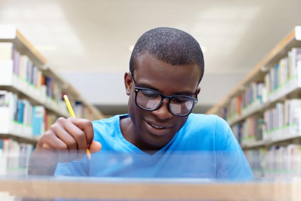 <span class="caption">Education does not confer the same health and wealth benefits to blacks as to whites.</span> <span class="attribution"><a class="link " href="https://www.shutterstock.com/image-photo/african-american-male-college-student-sitting-77104555?src=i8bQFK1LzzTxRHW5oKsJ1A-1-7" rel="nofollow noopener" target="_blank" data-ylk="slk:Diego Cervo/Shutterstock.com;elm:context_link;itc:0;sec:content-canvas">Diego Cervo/Shutterstock.com</a></span>