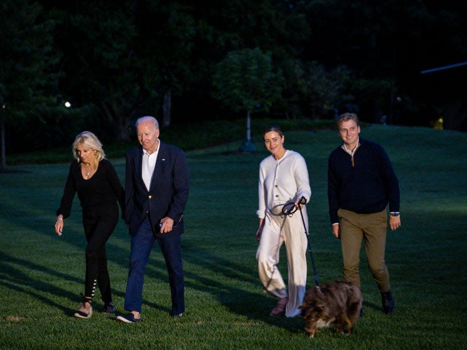 President Joe Biden, First Lady Jill Biden, grandaugher Naomi Biden and fiance Peter Neal