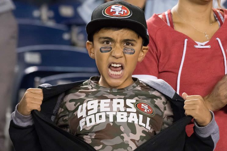 This young fan is psyched for a rebuild. 