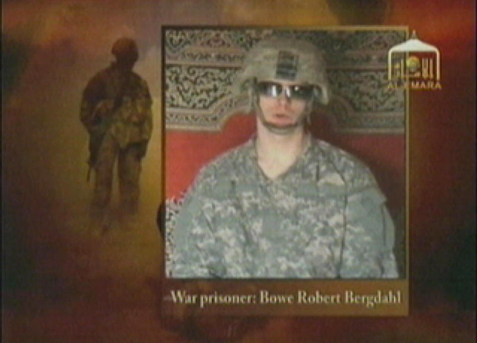 This video frame grab from the Taliban propaganda video released Friday Dec. 25, 2009 purportedly shows U.S. soldier Pfc. Bowe Bergdahl, 23, of Ketchum Idaho who was captured more than five months ago in eastern Afghanistan. It could not be confirmed immediately that it was Bergdahl in the new video, which was released to The Associated Press and other news organizations. The man identifies himself as Bergdahl, born in Sun Valley, Idaho, and gives his rank, birth date, blood type, his unit and mother's maiden name before beginning a lengthy verbal attack on the U.S. conduct of the war in Afghanistan and its relations with Muslims. (AP Photo/Militant Video)