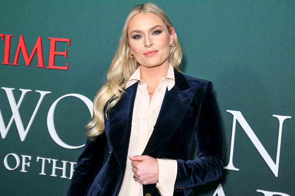 <p>Gilbert Flores/Variety via Getty</p> Lindsey Vonn on the red carpet at the TIME Women of the Year 2024 Gala