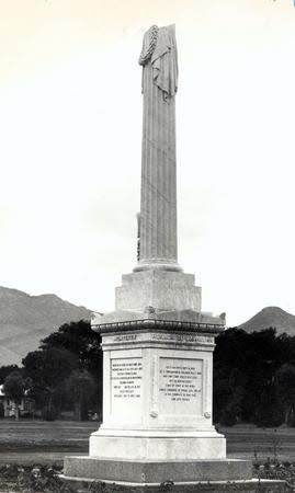 An Aug. 15, 1956, photo shows the monument to Col. William Wallace Smith Bliss, after whom Fort Bliss was named. It is now permanently located on the grounds of Fort Bliss.