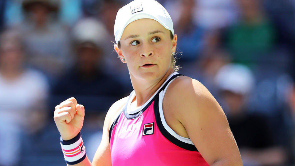 Ash Barty, pictured here in action at the US Open.