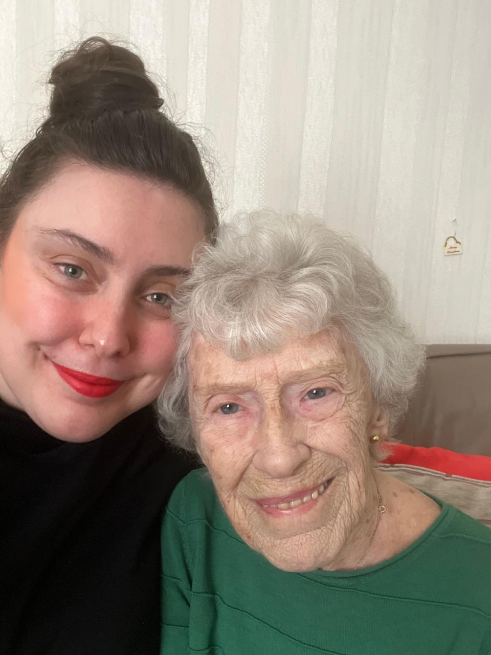 Emma Kershaw and her grandmother.