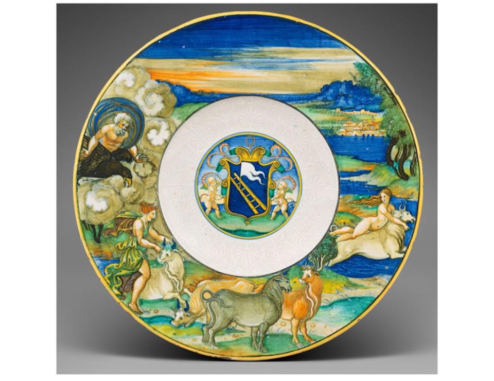 Majolica Dish, 1525, by Nicola da Urbino.