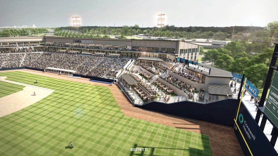 A rendering shows renovations to LMCU Ballpark. (Courtesy Whitecaps Media Department)