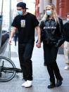 <p>Newly engaged Brooklyn Beckham and fiancée Nicola Peltz are seen holding hands while out and about in N.Y.C. on Wednesday.</p>