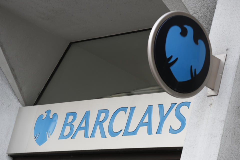 A Barclays sign outside a branch of the bank in London. Photo: Stefan Wermuth/Reuters