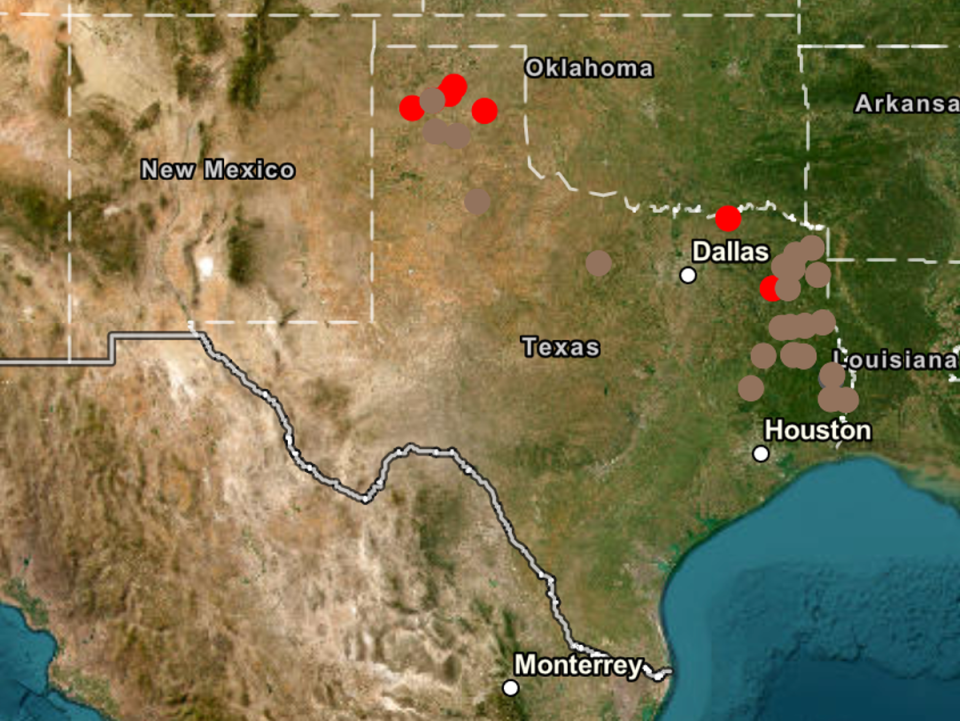 Texas wildfires Map of blazes ravaging the Panhandle