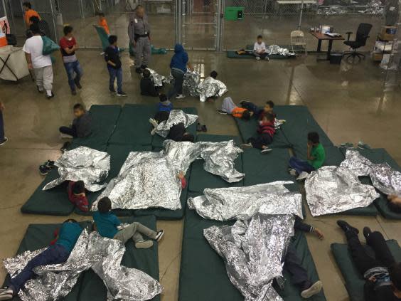 Children at a detention centre in Rio Grande City (Reuters)