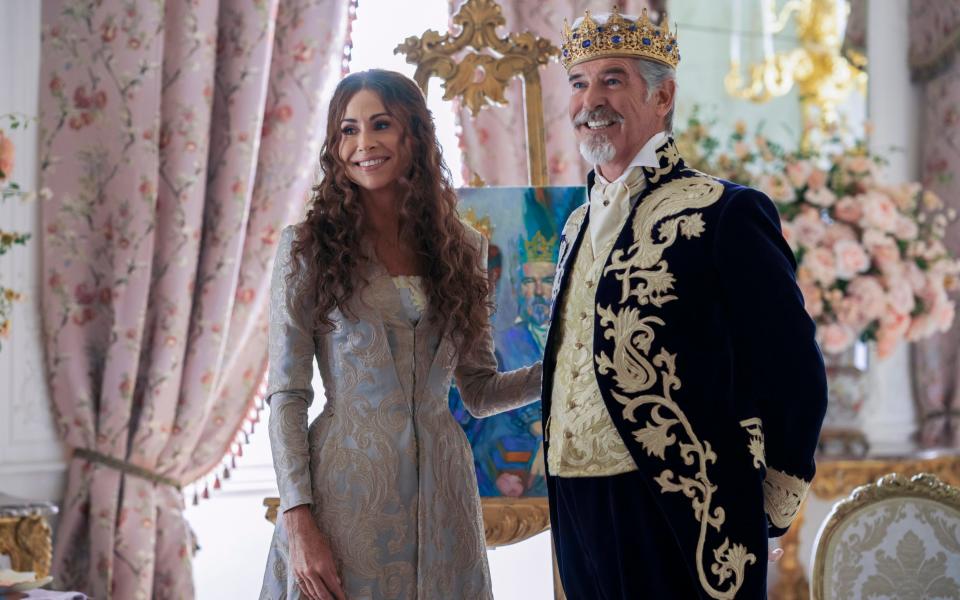 Pierce Brosnan and Minnie Driver in Cinderella - Kerry Brown/Amazon