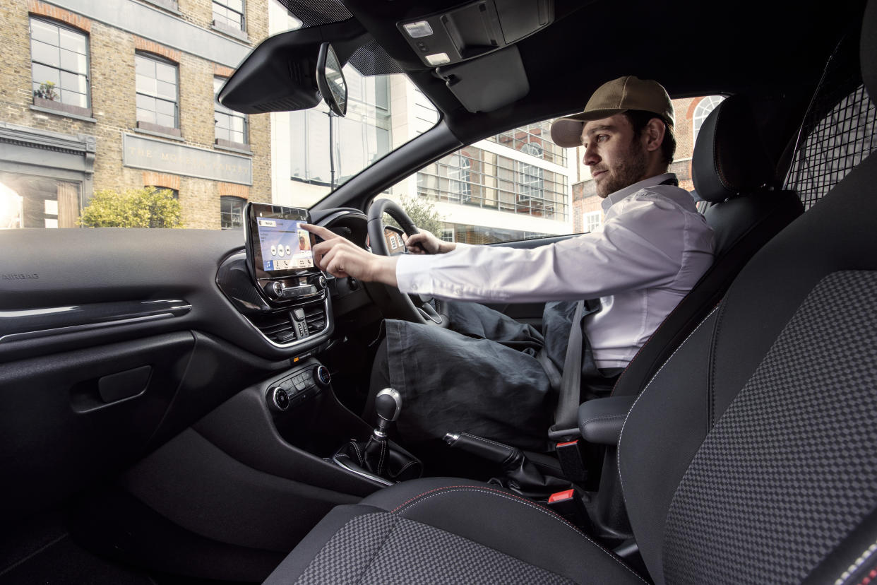 The interior of the Fiesta is logically laid out