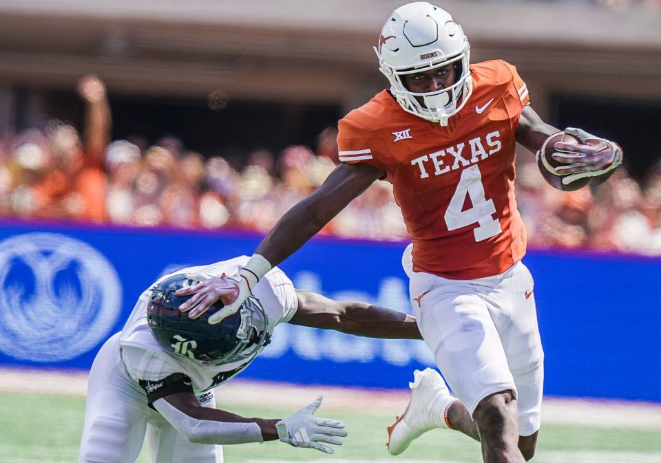 Will freshman running back CJ Baxter play Saturday against Wyoming? The five-star back has started the first two games but hasn't finished either because of injuries. He's a game-time decision against the Cowboys.