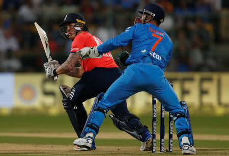 Cricket - India v England - Third T20 International - M Chinnaswamy Stadium, Bengaluru, India - 01/02/17. England's Jason Roy plays a shot. REUTERS/Danish Siddiqui