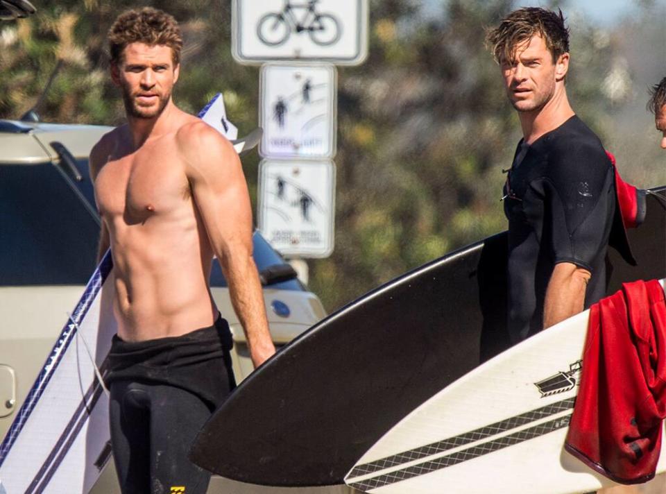 Chris Hemsworth, Liam Hemsworth, August 2019