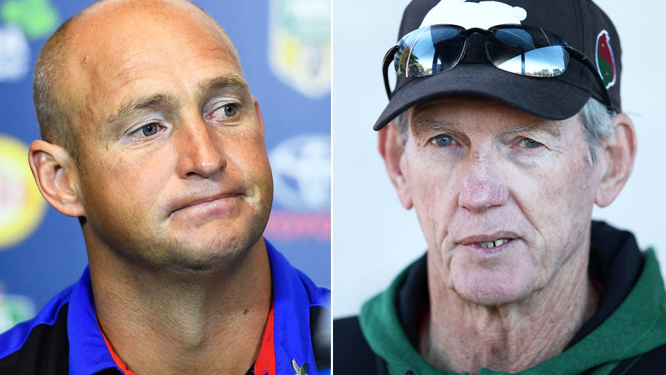 Nathan Brown and Wayne Bennett, pictured here at their respective clubs. Image: Getty