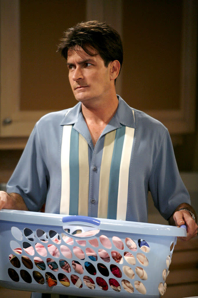 Charlie Sheen in Bowling Shirts