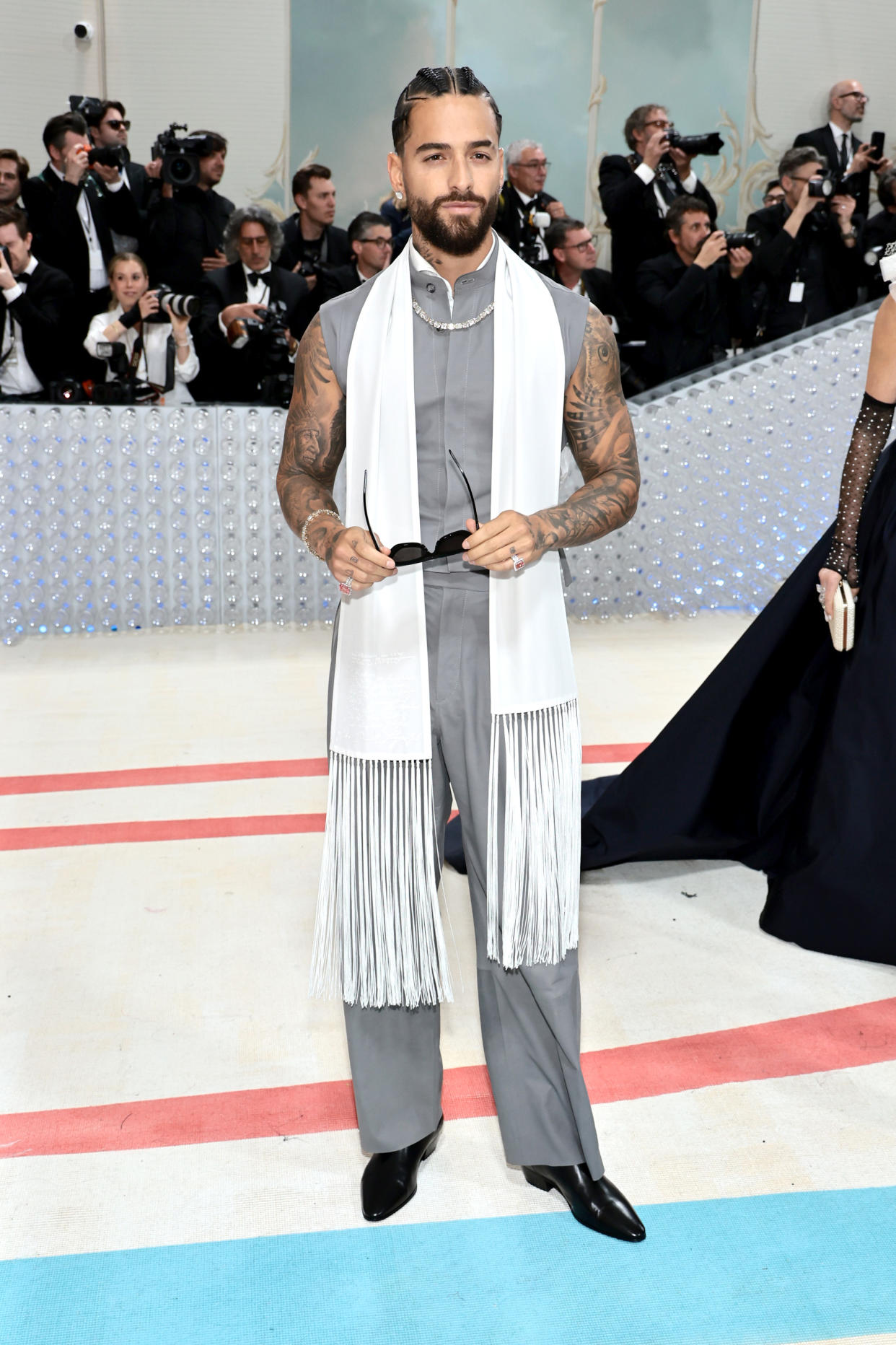 NEW YORK, NEW YORK - MAY 01: Maluma attends The 2023 Met Gala Celebrating 