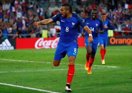 Football Soccer - France v Albania - EURO 2016 - Group A - Stade Vélodrome, Marseille, France - 15/6/16 France's Dimitri Payet celebrates after scoring their second goal REUTERS/Eddie Keogh Livepic