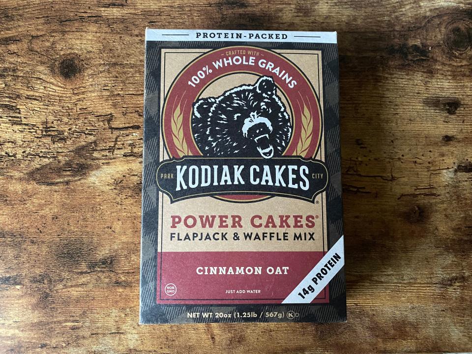 a box of Cinnamon oat Kodiak Cakes