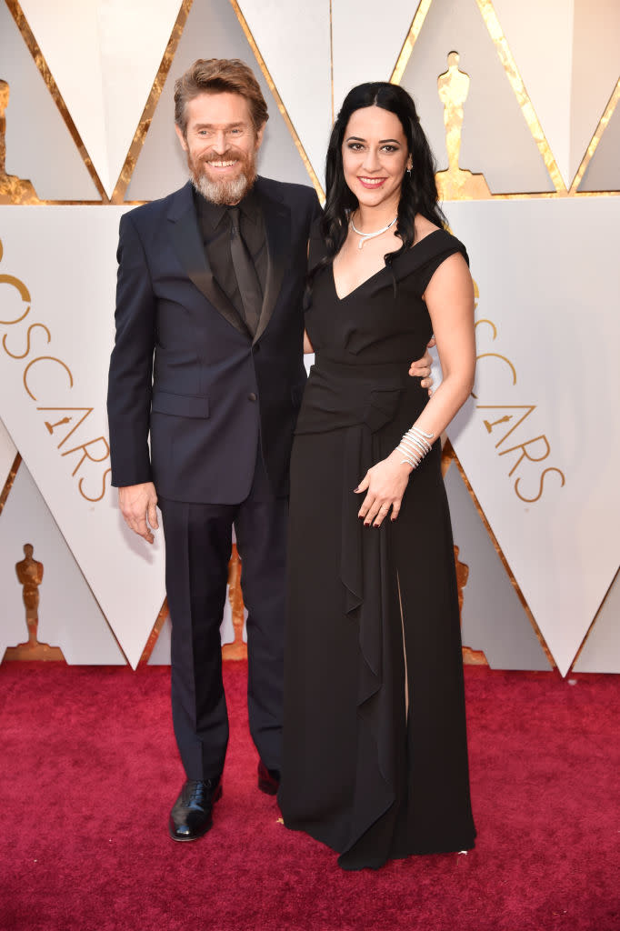 <p>Willem Dafoe and Giada Colagrande attend the 90th Academy Awards in Hollywood, Calif., March 4, 2018. (Photo: Getty Images) </p>