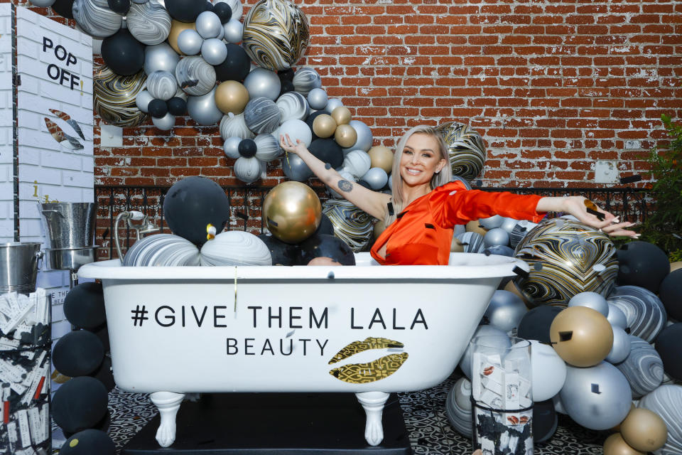 Lala Kent at the Give Them Lala Beauty party hosted by Lala Kent of 'Vanderpump Rules' at Beauty & Essex on June 30, 2021, in Los Angeles, California.