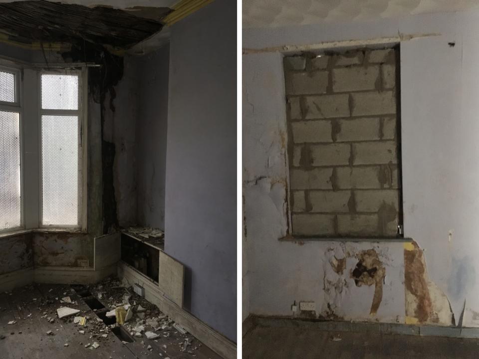 The interiors of the house were in a terrible condition