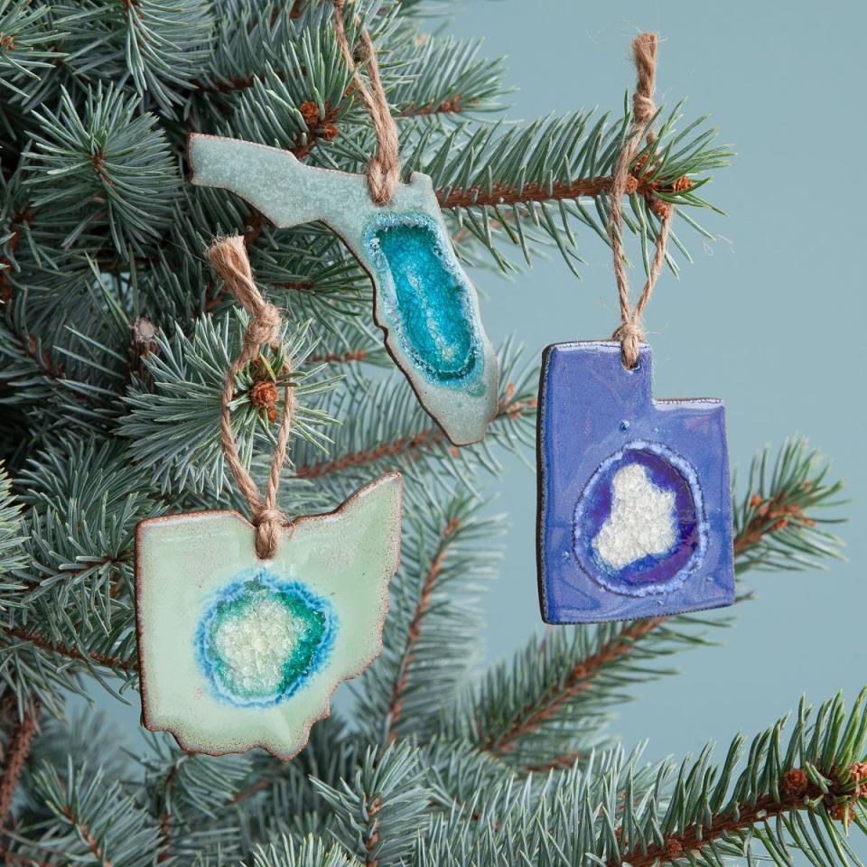 35) Geode State Ornament