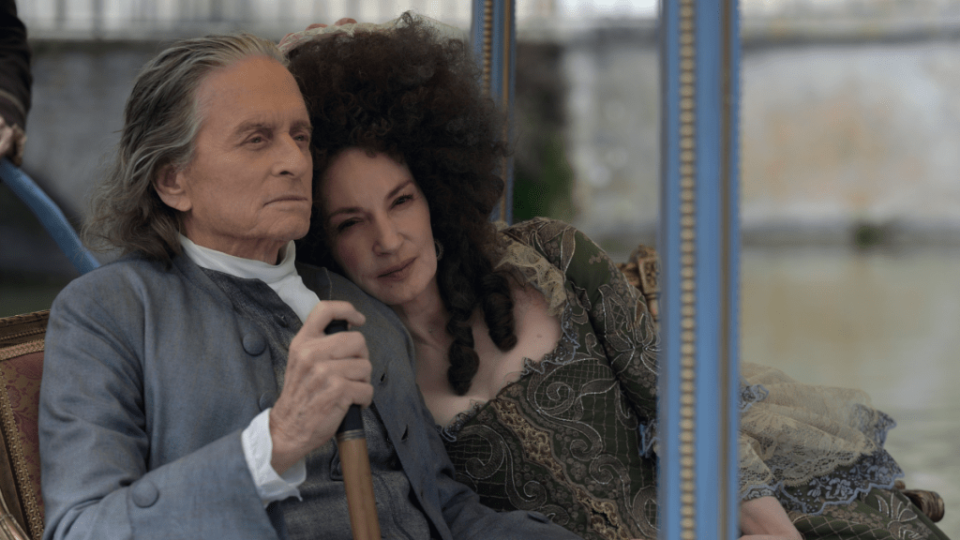 Michael Douglas and Jeanne Balibar in “Franklin” (Apple TV+)