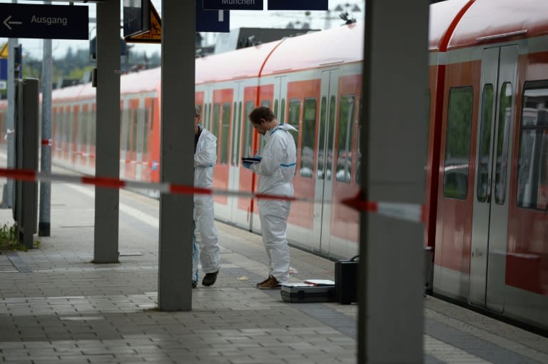 German police closed Grafing train station after the knife attack on May 10, 2016