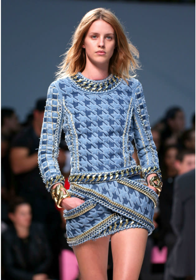 Paris Fashion Week Balmain minidress