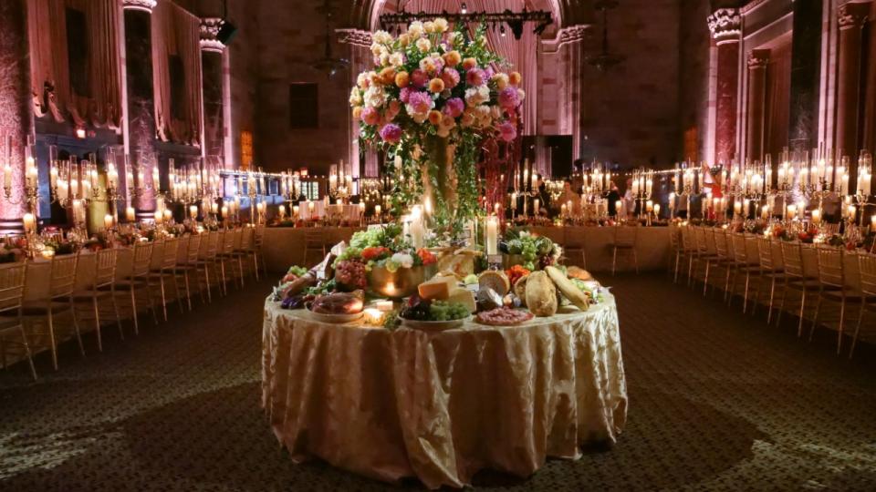 The centerpiece was a cornucopia of Italian specialties.