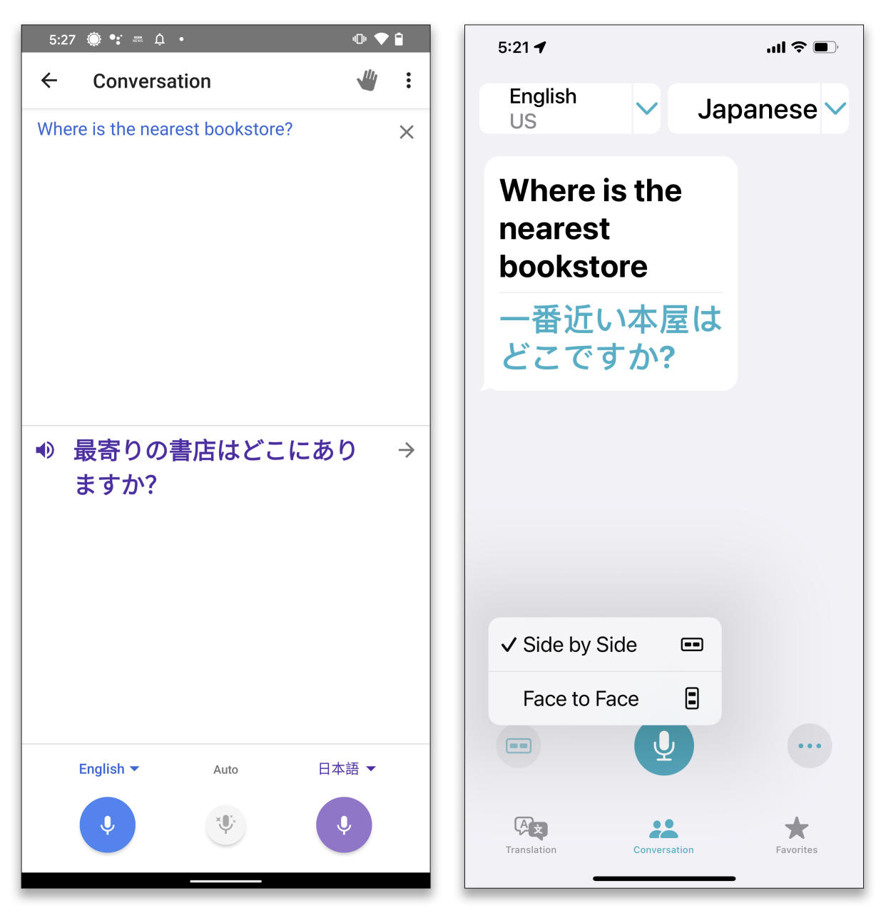 La aplicación Apple Translate ya está disponible en el iPad en iOS 15 y ofrece una pantalla más grande para las conversaciones bidireccionales. (Apple vía The New York Times)
