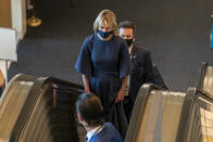 American Ambassador to the United Nations Kelly Craft arrives for the 75th session of the United Nations General Assembly, Tuesday, Sept. 22, 2020, at U.N. headquarters. This year's annual gathering of world leaders at U.N. headquarters will be almost entirely "virtual." Leaders have been asked to pre-record their speeches, which will be shown in the General Assembly chamber, where each of the 193 U.N. member nations are allowed to have one diplomat present. (AP Photo/Mary Altaffer)