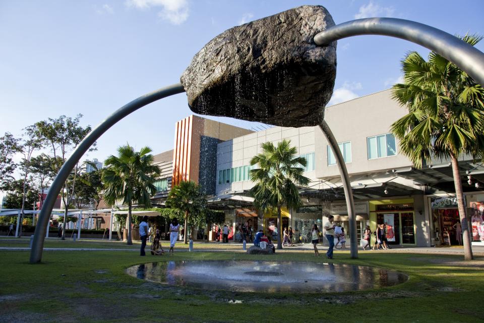 FILE PHOTO: High Street at Fort Bonifacio is Manila's most grand, urbane shopping venue set around a park-like green area with sculptures and artwork such as this 