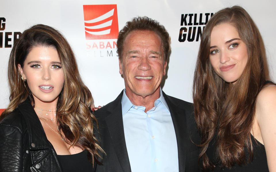 Premiere Of Saban Films' 'Killing Gunther'  Featuring: Katherine Schwarzenegger, Arnold Schwarzenegger, Christina Schwarzenegger Where: Hollywood, California, United States When: 14 Oct 2017 Credit: FayesVision/WENN.com